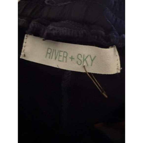 River + Sky Navy Blue Cargo Joggers,  Elastic Waistband & Cuffs, Size S - Picture 3 of 7